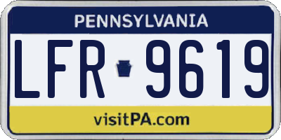 PA license plate LFR9619