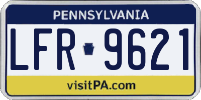 PA license plate LFR9621
