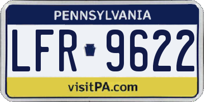 PA license plate LFR9622