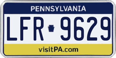 PA license plate LFR9629