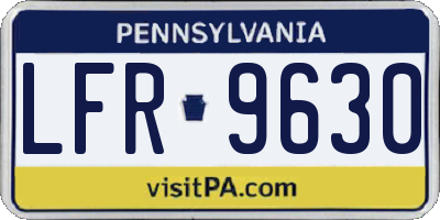 PA license plate LFR9630