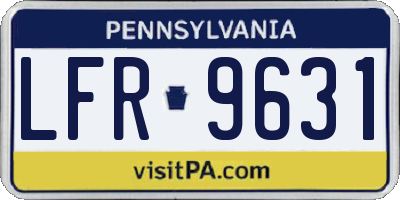 PA license plate LFR9631