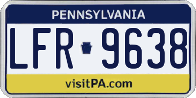 PA license plate LFR9638