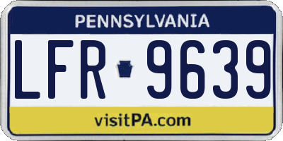PA license plate LFR9639