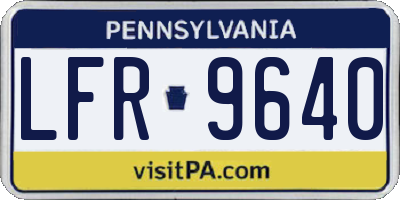 PA license plate LFR9640