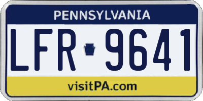 PA license plate LFR9641