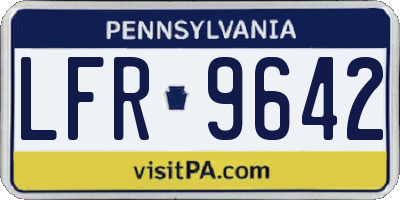 PA license plate LFR9642