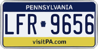 PA license plate LFR9656