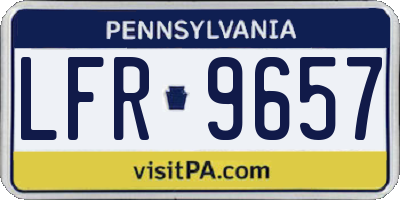 PA license plate LFR9657