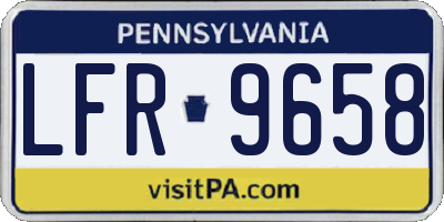 PA license plate LFR9658