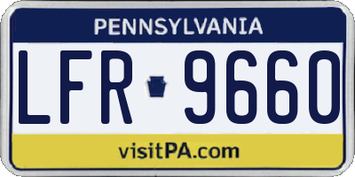 PA license plate LFR9660