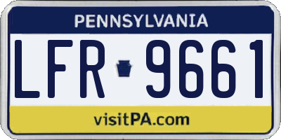 PA license plate LFR9661