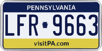 PA license plate LFR9663