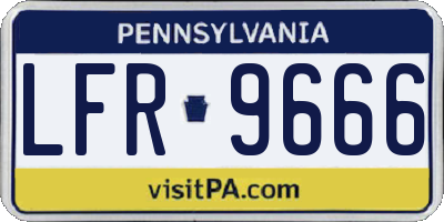 PA license plate LFR9666