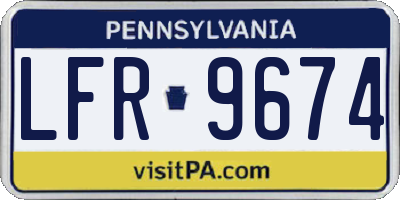 PA license plate LFR9674