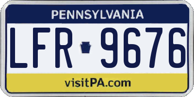 PA license plate LFR9676