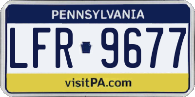 PA license plate LFR9677