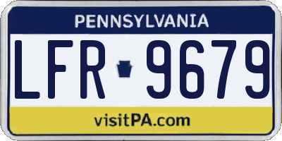 PA license plate LFR9679
