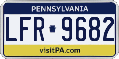 PA license plate LFR9682