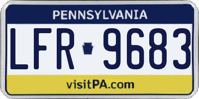 PA license plate LFR9683