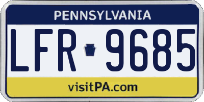 PA license plate LFR9685