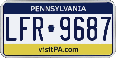 PA license plate LFR9687
