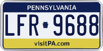 PA license plate LFR9688