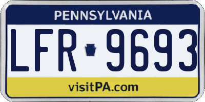 PA license plate LFR9693