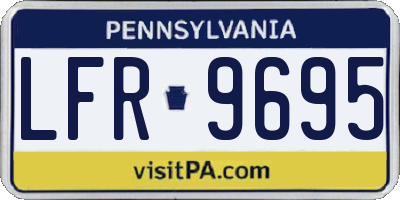 PA license plate LFR9695