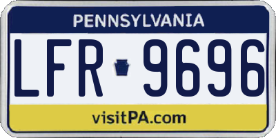 PA license plate LFR9696