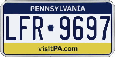 PA license plate LFR9697