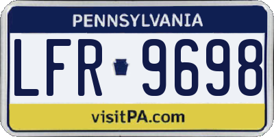 PA license plate LFR9698