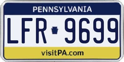 PA license plate LFR9699