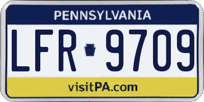 PA license plate LFR9709