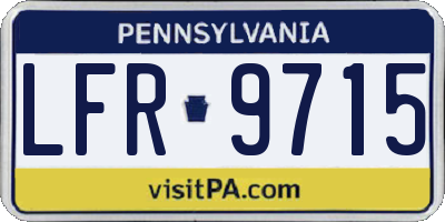PA license plate LFR9715
