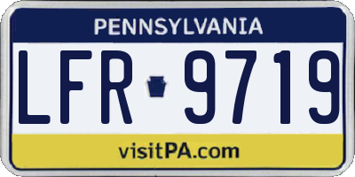 PA license plate LFR9719