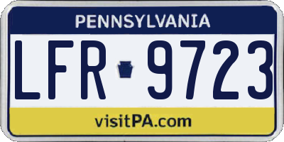PA license plate LFR9723