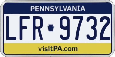 PA license plate LFR9732