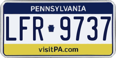 PA license plate LFR9737