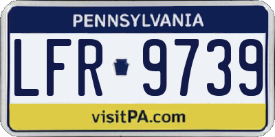 PA license plate LFR9739