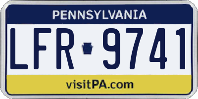 PA license plate LFR9741