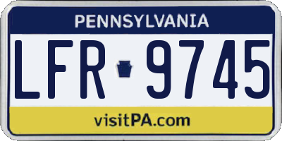PA license plate LFR9745