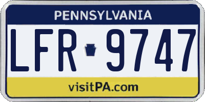 PA license plate LFR9747