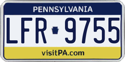 PA license plate LFR9755