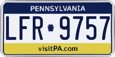 PA license plate LFR9757