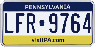 PA license plate LFR9764