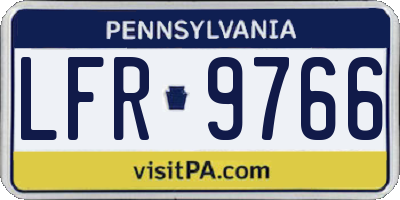PA license plate LFR9766