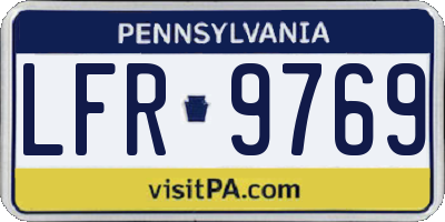 PA license plate LFR9769
