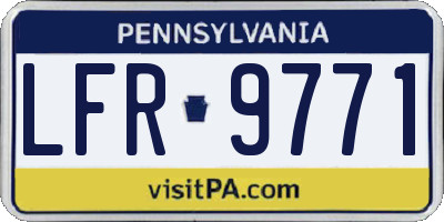 PA license plate LFR9771