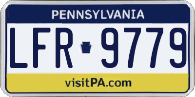 PA license plate LFR9779